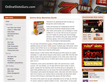 Tablet Screenshot of onlineslotsguru.com